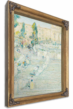 The Spanish Stairs Rome By Childe Hassam