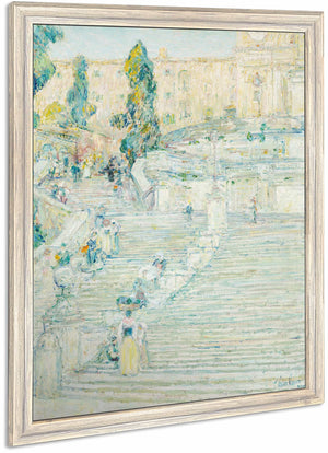 The Spanish Stairs Rome By Childe Hassam