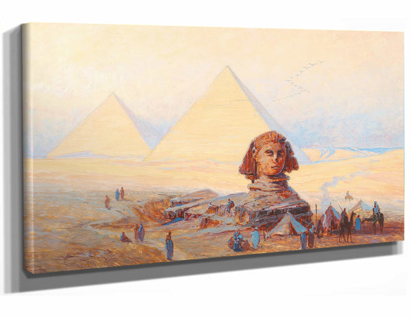 Alexander Kircher The Sphinx Before The Pyramids Of Giza By Alexander Kircher