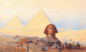 Alexander Kircher The Sphinx Before The Pyramids Of Giza By Alexander Kircher