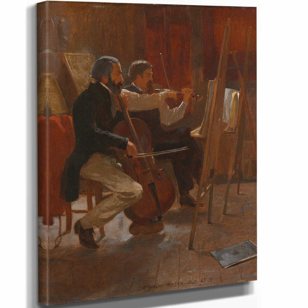 Winslow Homer 11" x 14" / Stretched Canvas Wrap The Studio By Winslow Homer