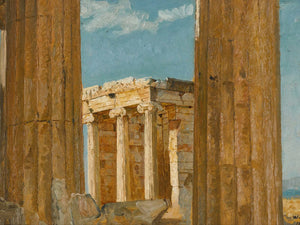 William Blake Richmond The Temple Of Nike Apteros Seen From The Propylaea By William Blake Richmond