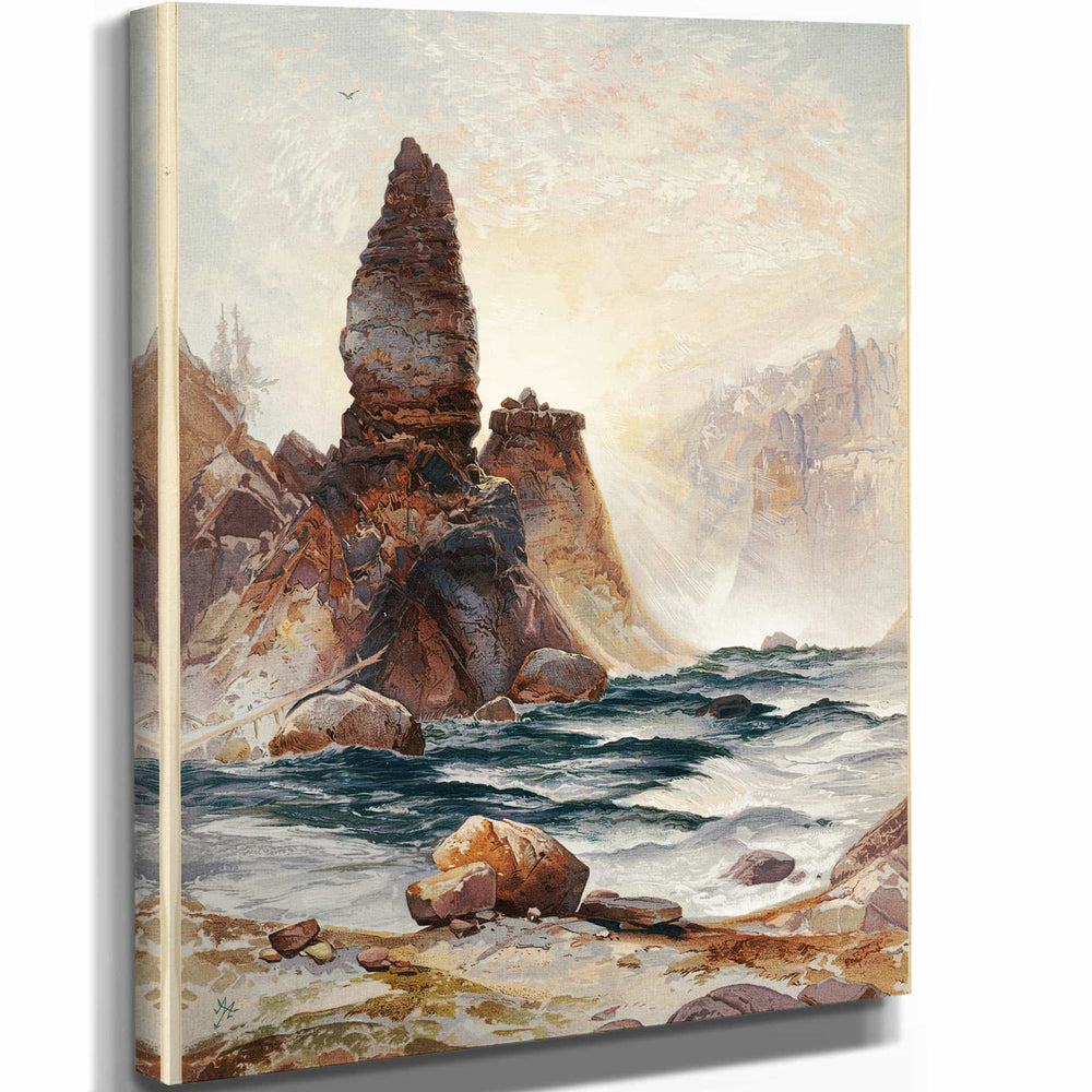 Thomas Moran The Towers Of Tower Falls Yellowstone By Thomas Moran 1