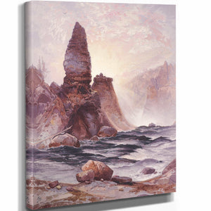 Thomas Moran The Towers Of Tower Falls Yellowstone By Thomas Moran