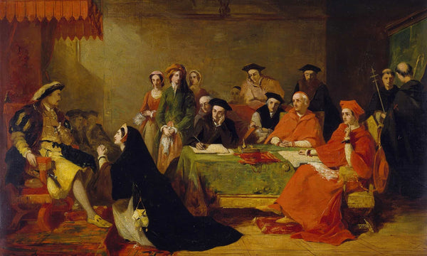 Baron Henry Nelson Oneil The Trial Of Queen Catherine Of Aragon (1848) By Baron Henry Nelson Oneil