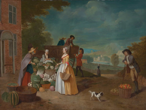 Pieter Angillis The Vegetable Seller By Pieter Angillis