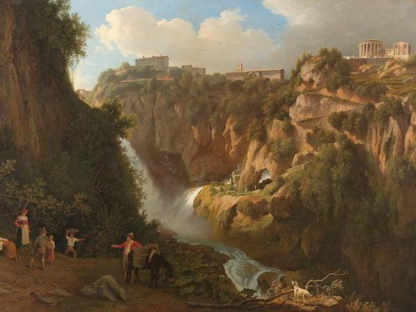 Abraham Teerlink The Waterfall At Tivoli By Abraham Teerlink