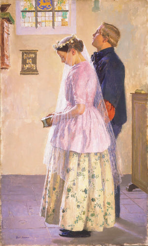 Gari Melchers The Wedding By Gari Melchers