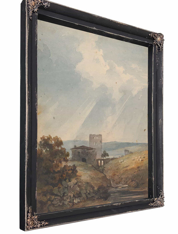 Landscape With Castle Hills And Mountains By Thomas Sully