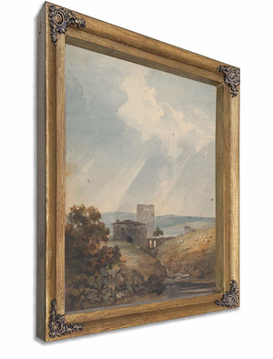 Landscape With Castle Hills And Mountains By Thomas Sully