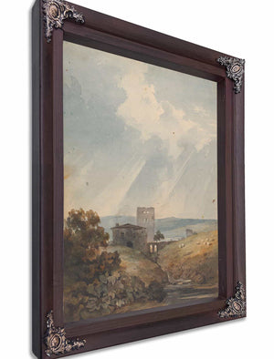 Landscape With Castle Hills And Mountains By Thomas Sully