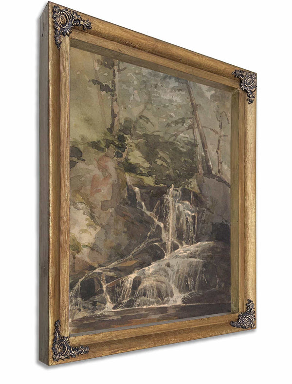 Small Waterfall In Forest By Thomas Sully