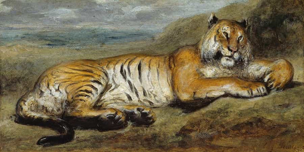 Pierre Andrieu Tiger Resting By Pierre Andrieu