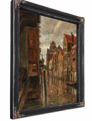 A Canal In Dordrecht By Tina Blau