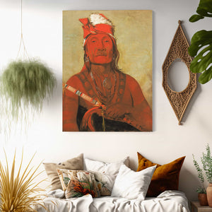 George Catlin Toh Ki E To Stone With Horns A Chief By George Catlin