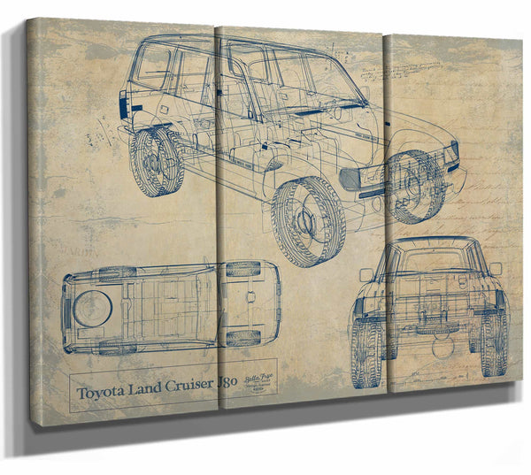 Toyota Land Cruiser j80 Wall Art from Bella Frye.