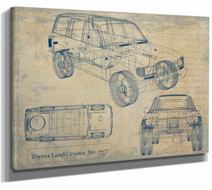 Toyota Land Cruiser j80 Wall Art from Bella Frye.