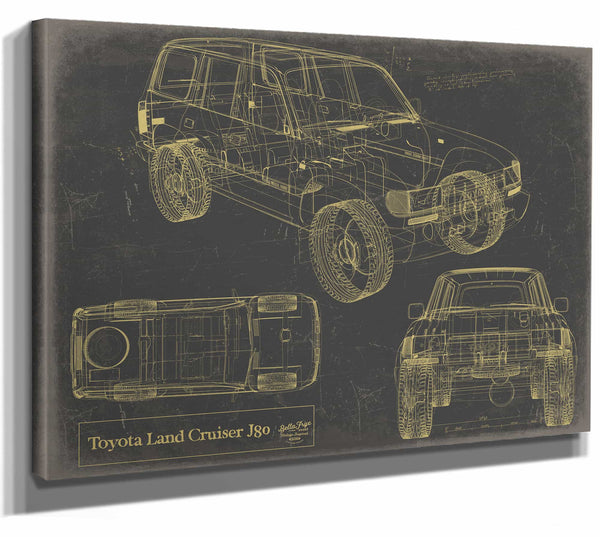 Toyota Land Cruiser j80 Wall Art from Bella Frye.