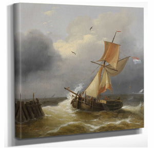 Charles Louis Verboeckhoven Turbulent Sea By Charles Louis Verboeckhoven