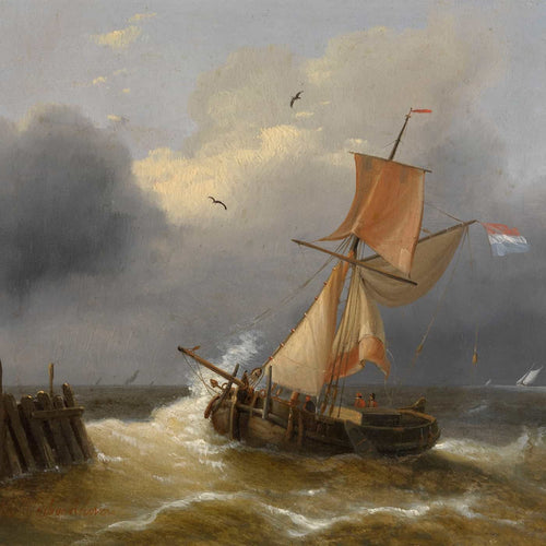 Charles Louis Verboeckhoven Turbulent Sea By Charles Louis Verboeckhoven