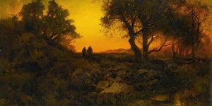 Thomas Moran Twilight Landscape By Thomas Moran