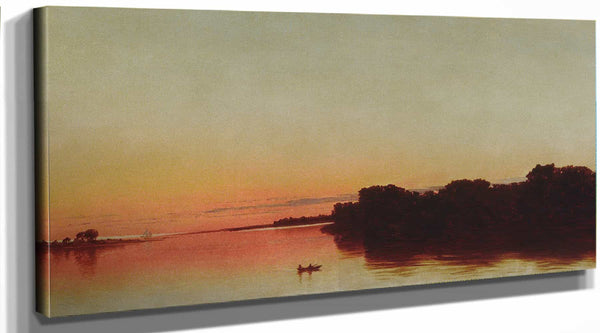 John Frederick Kensett Twilight On The Sound Darien Connecticut By John Frederick Kensett