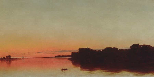 John Frederick Kensett Twilight On The Sound Darien Connecticut By John Frederick Kensett