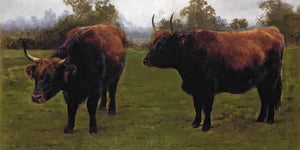 Rosa Bonheur Two Bulls Grazing By Rosa Bonheur