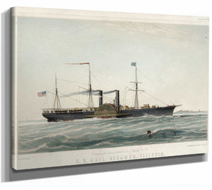 Charles Parsons Us Mail Steamer Illinois By Charles Parsons