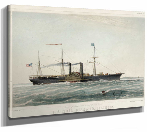 Charles Parsons Us Mail Steamer Illinois By Charles Parsons