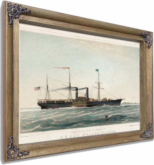 Us Mail Steamer Illinois By Charles Parsons