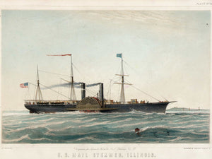 Charles Parsons Us Mail Steamer Illinois By Charles Parsons