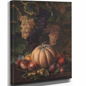 Johan Laurentz Jensen Various Fruits Including Melon And Grapes (1852) By Johan Laurentz Jensen