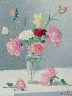 Achille Lauge Vase De Roses (1909) By Achille Lauge