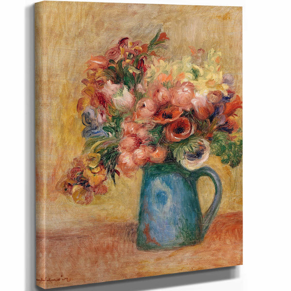 Pierre Auguste Renoir Vase Of Flowers (Vase De Fleurs ) (C 1889) By Pierre Auguste Renoir