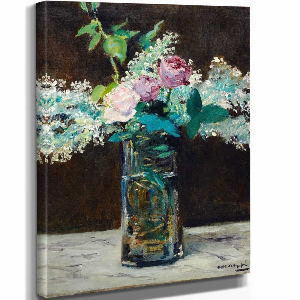 Edouard Manet Vase Of White Lilacs And Roses (1883) By Edouard Manet 1