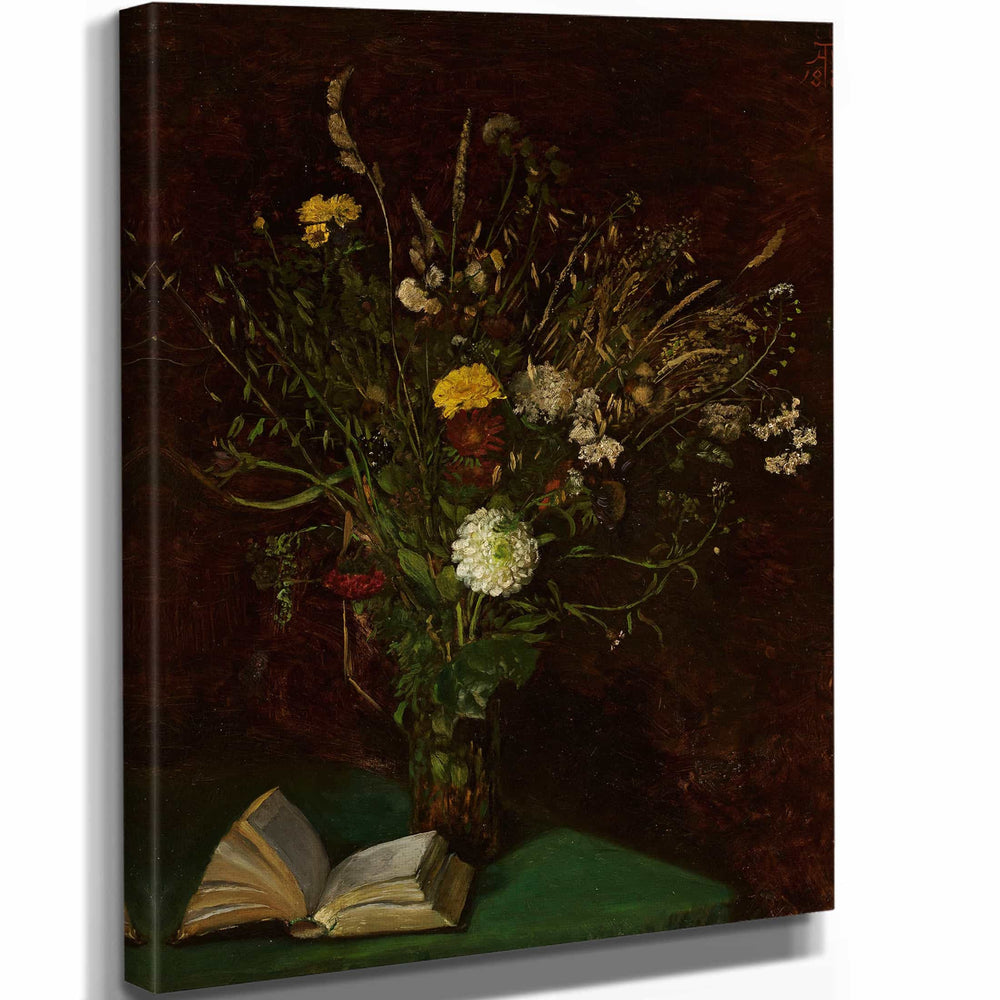 Hans Thoma Vase With Flowers (1875) By Hans Thoma