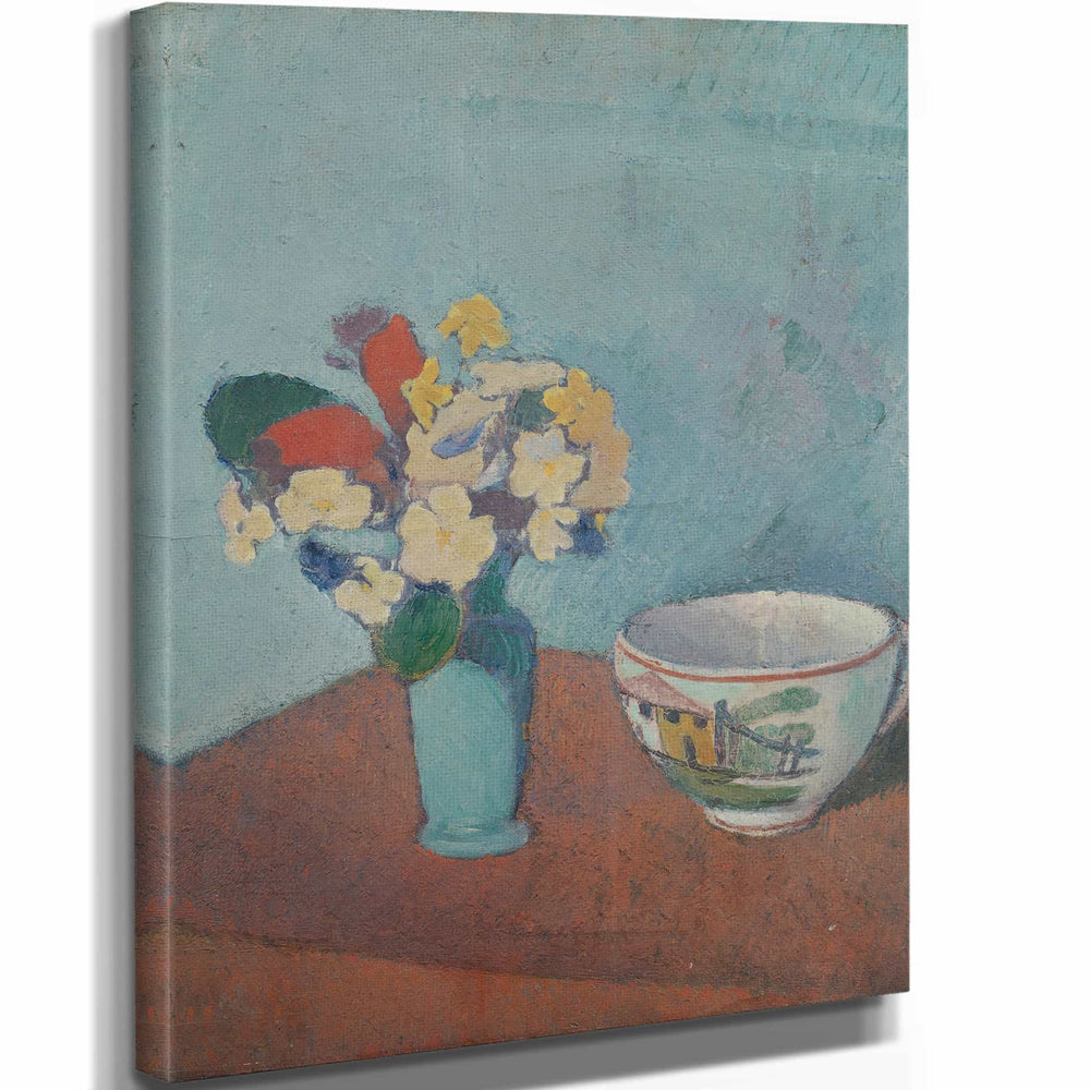 Emile Bernard Vase With Flowers And Cup (1887) By Emile Bernard