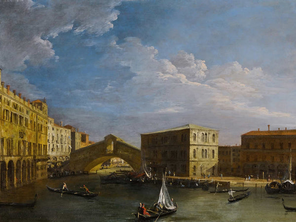 Canaletto Venice A View Of The Grand Canal And The Rialto Bridge From The North By Canaletto