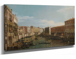 Canaletto Venice The Grand Canal Looking South From The Ca Da Mosto Toward The Rialto Bridge By Canaletto