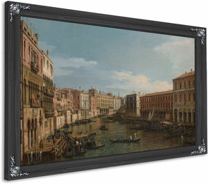 Venice The Grand Canal Looking South From The Ca Da Mosto Toward The Rialto Bridge By Canaletto