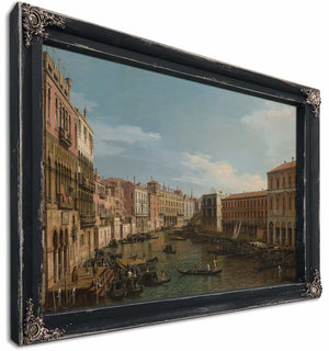 Venice The Grand Canal Looking South From The Ca Da Mosto Toward The Rialto Bridge By Canaletto