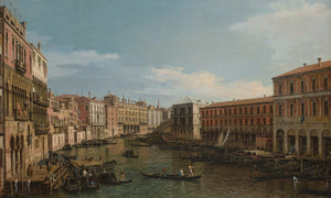 Canaletto Venice The Grand Canal Looking South From The Ca Da Mosto Toward The Rialto Bridge By Canaletto