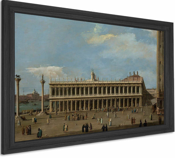 Venice The Piazzetta Looking West With The Libreria By Canaletto