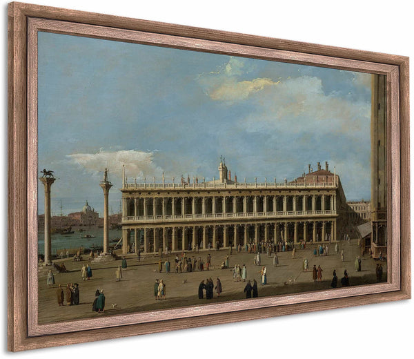 Venice The Piazzetta Looking West With The Libreria By Canaletto