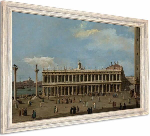 Venice The Piazzetta Looking West With The Libreria By Canaletto