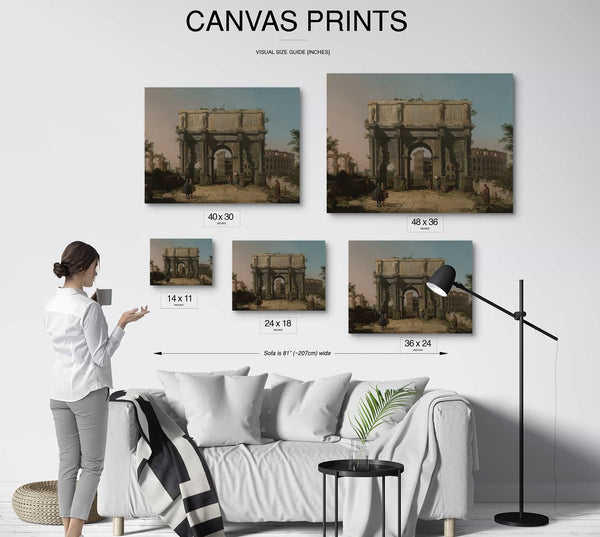Canaletto View Of The Arch Of Constantine With The Colosseum By Canaletto