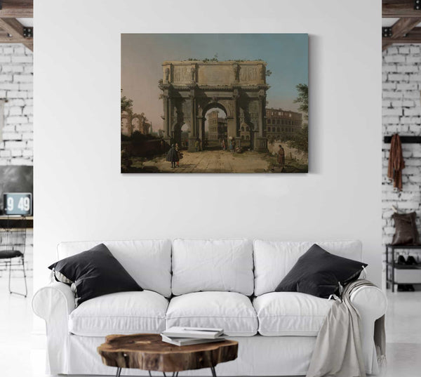 Canaletto View Of The Arch Of Constantine With The Colosseum By Canaletto