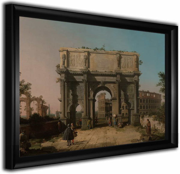 View Of The Arch Of Constantine With The Colosseum By Canaletto