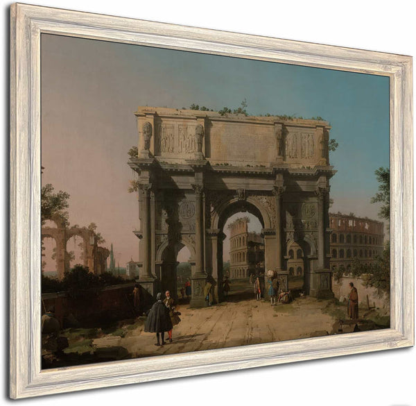 View Of The Arch Of Constantine With The Colosseum By Canaletto